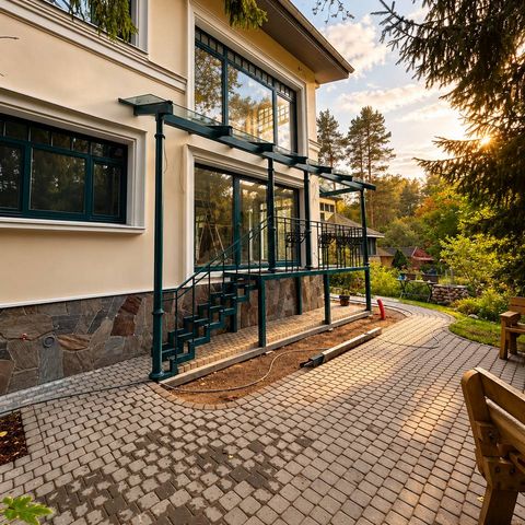 Терраса с остеклением фото 4